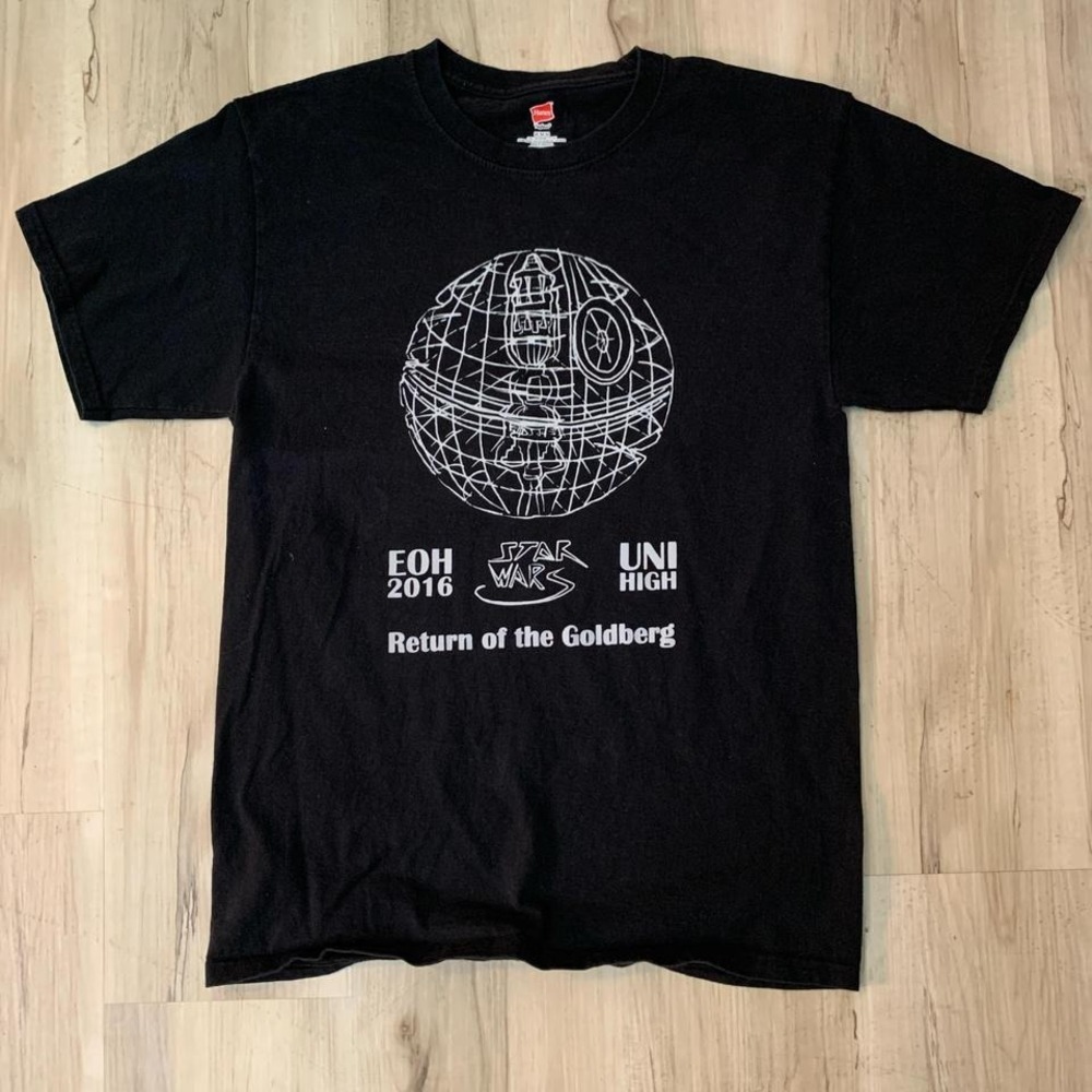 Return of the Goldberg Death Star tshirt Medium